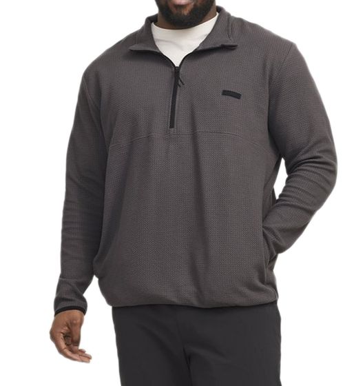 JACK & JONES men's simple pullover cotton sweater with stand-up collar long-sleeved shirt 12266649 gray