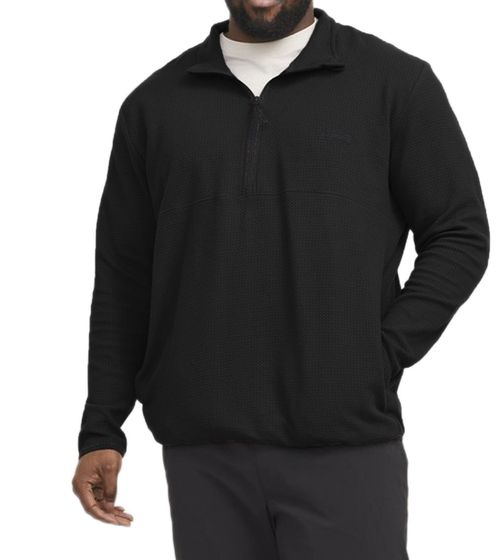 JACK & JONES men's simple pullover cotton sweater with stand-up collar long-sleeved shirt 12266649 black