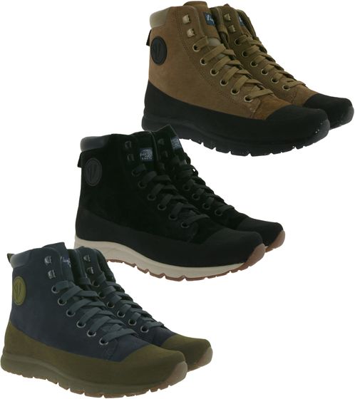 Chaussures de randonnée pour hommes VASQUE Ascender avec semelle Vibram, chaussures de trekking durables en cuir véritable en kaki/marron, noir ou bleu foncé/vert