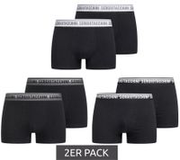 Confezione da 2 boxer da uomo Sergio Tacchini con elastico bicolore e scritta bianca Mutande in cotone 160gsm 23.0000.974 Nero/Bianco, Nero/Grigio o Nero Confezione da 2 boxer da uomo Sergio Tacchini con elastico bicolore e scritta bianca Mutande in cotone 160gsm 23.0000.974 Nero/Bianco, Nero/Grigio o Nero