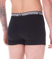 Confezione da 2 boxer da uomo Sergio Tacchini con elastico bicolore e scritta bianca Mutande in cotone 160gsm 23.0000.974 Nero/Bianco, Nero/Grigio o Nero Confezione da 2 boxer da uomo Sergio Tacchini con elastico bicolore e scritta bianca Mutande in cotone 160gsm 23.0000.974 Nero/Bianco, Nero/Grigio o Nero