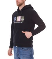 JACK & JONES Herren Kapuzen-Pullover mit Baumwollanteil Langarm-Shirt mit farblichen Akzenten 12262421 Schwarz JACK & JONES Herren Kapuzen-Pullover mit Baumwollanteil Langarm-Shirt mit farblichen Akzenten 12262421 Schwarz