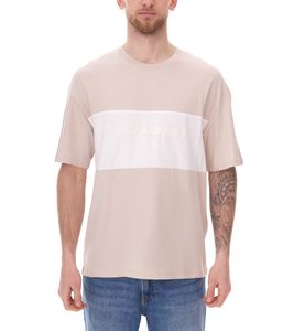 JACK & JONES Herren Rundhals-Shirt Baumwoll-Shirt T-Shirt Kurzarm-Shirt 12258883 Beige JACK & JONES Herren Rundhals-Shirt Baumwoll-Shirt T-Shirt Kurzarm-Shirt 12258883 Beige