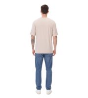 JACK & JONES Uomo Girocollo Camicia Cotone T-Shirt Manica Corta Camicia 12258883 Beige/Bianco o Blu Scuro/Beige