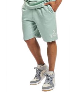 PLAYBOY x DEF men's sweat shorts with small lettering "CASA PLAYBOY" sports shorts jogger shorts DFPBSH1001 green