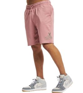 PLAYBOY x DEF men's sweat shorts with small lettering "CASA PLAYBOY" sports shorts jogger shorts DFPBSH1001 pink