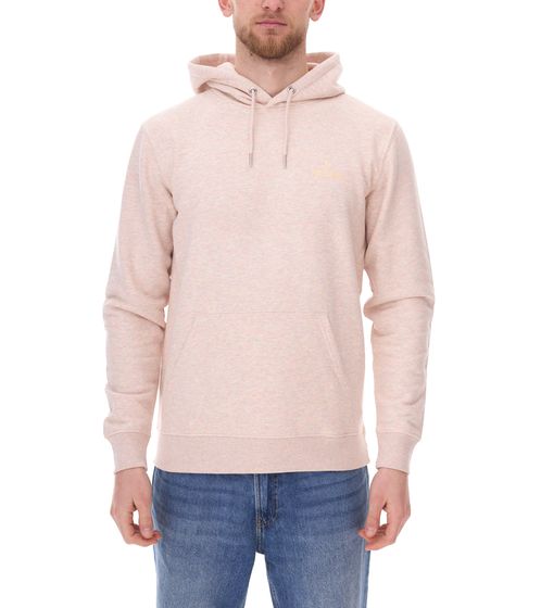 PORTOFINO Herren schlichter Kapuzen-Pullover Baumwoll-Hoodie Langarm-Shirt PF300-004 Beige