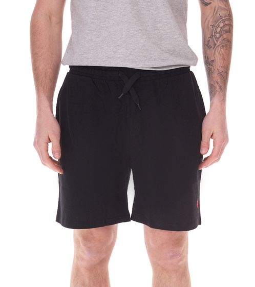 U.S. POLO ASSN. Herren Freizeit- & Sport-Shorts leichte Fitness-Short mit U.S. Polo Stickerei kurze Hose US16738 191 Schwarz/Rot