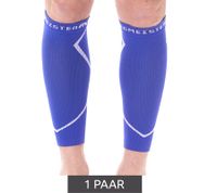 1 Paar megmeister Waden Kompressions-Stutzen Beinlinge 23-32 mmHg Wadenwärmer MER003 Blau/Weiß