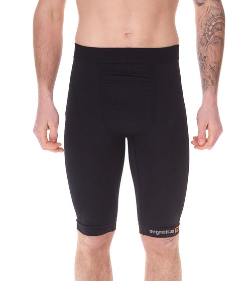 megmeister men's compression shorts with body mapping ventilation cycling shorts antibacterial and odor-inhibiting compression clothing BC31 black