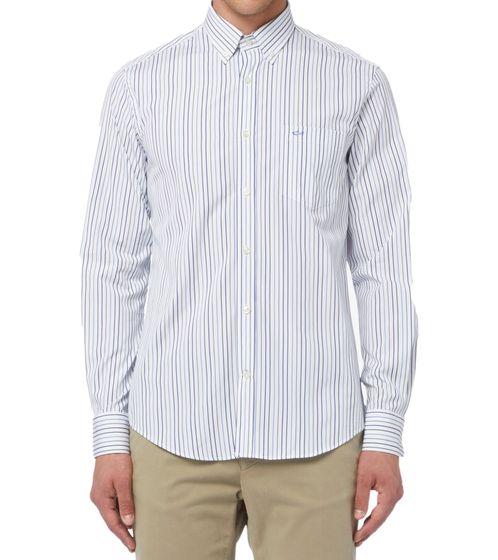 PAUL & SHARK men's shirt, stylish business shirt, striped everyday shirt 13313049JB 001 white/blue