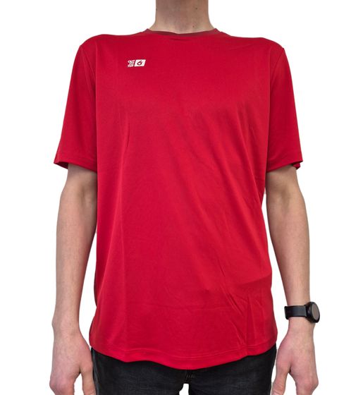 Maillot de match OCEAN FABRICS TAHI pour homme - T-shirt d'entraînement durable avec empiècements en maille - T-shirt de fitness à manches courtes - OUT-M-1046-OTW-34 - Rouge