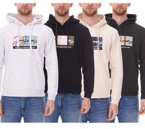 JACK & JONES Herren Kapuzen-Pullover mit Baumwollanteil Langarm-Shirt mit farblichen Akzenten 12262421 Schwarz, Weiß, Grün oder Beige JACK & JONES Herren Kapuzen-Pullover mit Baumwollanteil Langarm-Shirt mit farblichen Akzenten 12262421 Schwarz, Weiß, Grün oder Beige