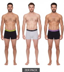 Pack of 2 Kappa men's boxer shorts, stylish underpants 351K1JW black, blue, red, grey, white Pack of 2 Kappa men's boxer shorts, stylish underpants 351K1JW black, blue, red, grey, white