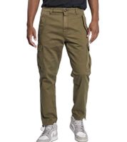 REDEFINED REBEL Jolan Pantalon cargo utilitaire pour homme Pantalon en coton anti-coupure Pantalon longueur cheville avec cordon de serrage 226027 Camouflage, marron, beige, vert