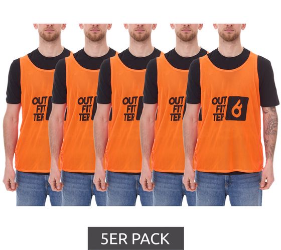 5er Pack Outfitter OCEAN FABRICS TAHI nachhaltiges Trainings-Leibchen Mannschaftssport OUT-U-3038-OTW-28 Neon-Orange