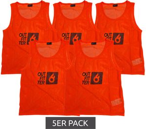 Lot de 5 gilets d'entraînement durables pour enfants OCEAN FABRICS TAHI de Outfitter, équipe de sport OUT-K-3038-OTW-28 Orange fluo Lot de 5 gilets d'entraînement durables pour enfants OCEAN FABRICS TAHI de Outfitter, équipe de sport OUT-K-3038-OTW-28 Orange fluo
