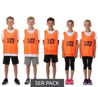 Chaleco de entrenamiento sostenible para niños TAHI de OCEAN FABRICS, paquete de 5 unidades, para deportes de equipo OUT-K-3038-OTW-28, color naranja neón