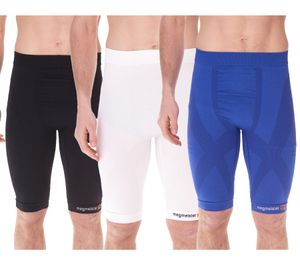 megmeister Herren Kompressions-Shorts mit Body-Mapping-Belüftung Rad-Shorts Antibakteriell und Geruchshemmend Kompressions-Bekleidung BC31 Blau, Schwarz oder Weiß