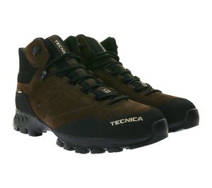 TECNICA Granit Mid wasserdichte Echtleder-Wander-Schuhe mit Gore-Tex und Ortholite-Sohle und Vibram Litebase Außensohle Trekking-Schuhe Schnür-Schuhe 112510 00 003 Dunkelbraun/Schwarz