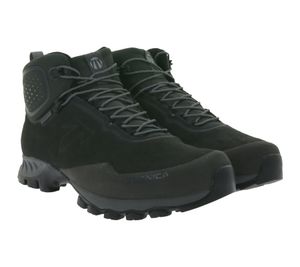 TECNICA Plasma Mid wasserdichte Echtleder-Wander-Schuhe mit Gore-Tex und Ortholite-Sohle und Vibram Litebase Außensohle Trekking-Schuhe Schnür-Schuhe 11249100001 Grau