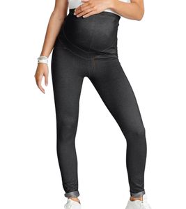 nine 9 months women's maternity leggings comfortable pregnancy pants in a denim look maternity wear 124504 dark blue