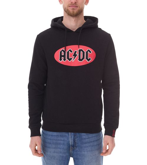 COURSE men's ACDC hooded sweater, plain cotton sweater, sweat hoodie, long-sleeved shirt 4847 black/red