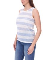 LTB Rezoco women's tank top, translucent summer shirt with block stripes 24560534 light blue/white LTB Rezoco women's tank top, translucent summer shirt with block stripes 24560534 light blue/white