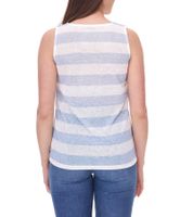 LTB Rezoco women's tank top, translucent summer shirt with block stripes 24560534 light blue/white LTB Rezoco women's tank top, translucent summer shirt with block stripes 24560534 light blue/white