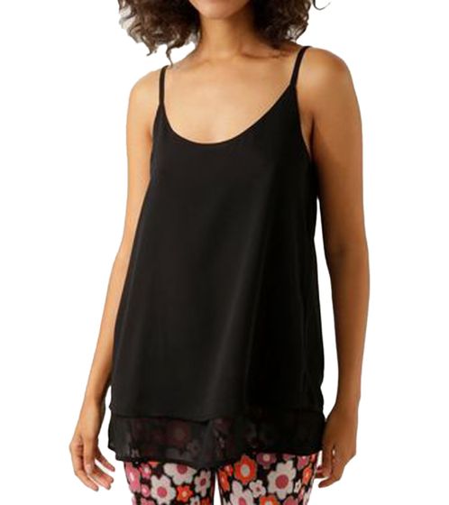 Aniston Casual women's blouse top with spaghetti straps in a layered look Top 61769238 Black