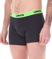 Pack of 7 LEVI`S men's boxer shorts, cotton underwear with colored accents on the waistband in a gift box 701225625 001 Black/Green/Blue/Red Pack of 7 LEVI`S men's boxer shorts, cotton underwear with colored accents on the waistband in a gift box 701225625 001 Black/Green/Blue/Red