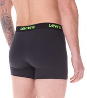 Pack of 7 LEVI`S men's boxer shorts, cotton underwear with colored accents on the waistband in a gift box 701225625 001 Black/Green/Blue/Red Pack of 7 LEVI`S men's boxer shorts, cotton underwear with colored accents on the waistband in a gift box 701225625 001 Black/Green/Blue/Red