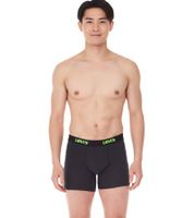 Pack of 7 LEVI`S men's boxer shorts, cotton underwear with colored accents on the waistband in a gift box 701225625 001 Black/Green/Blue/Red