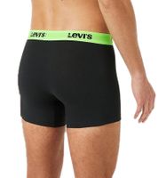 Pack of 7 LEVI`S men's boxer shorts, cotton underwear with colored accents on the waistband in a gift box 701225625 001 Black/Green/Blue/Red Pack of 7 LEVI`S men's boxer shorts, cotton underwear with colored accents on the waistband in a gift box 701225625 001 Black/Green/Blue/Red