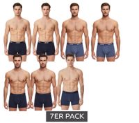 Lot de 7 boxers en coton pour homme LEVI'S avec accents colorés sur la ceinture dans un coffret cadeau 701225625 Noir ou Bleu