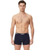 Lot de 7 boxers en coton pour homme LEVI'S avec accents colorés sur la ceinture dans un coffret cadeau 701225625 Noir ou Bleu