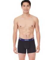 Lot de 7 boxers en coton pour homme LEVI'S avec accents colorés sur la ceinture dans un coffret cadeau 701225625 Noir ou Bleu