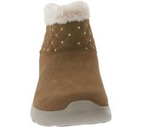 SKECHERS Hands Free Slip-ins On-The-Go Joy-Cozy Shimmer Damen Schlupf-Stiefelette mit Air-Cooled Memory-Foam Slip-On Winter-Schuhe mit Scotchgard 144816 Braun
