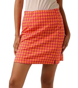 Aniston CASUAL women's skirt, mini skirt, checked slip skirt 33158658 orange/pink