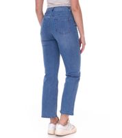 AjC women's high waist jeans cotton pants bootcut pants with button details 57009102 blue