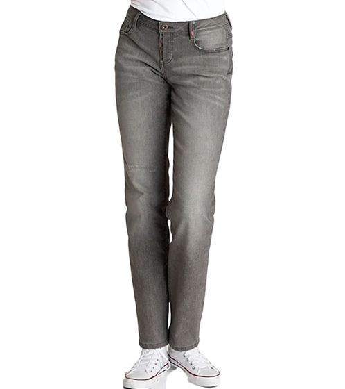 ALIFE AND KICKIN AileenAK Damen Low Waist-Jeans Straight-Fit Denim-Hose 82277465 Grau