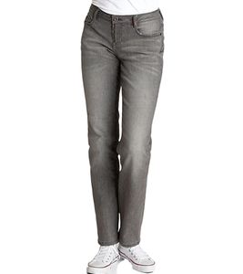 ALIFE AND KICKIN AileenAK women's low-waisted jeans straight-fit denim trousers 82277465 gray