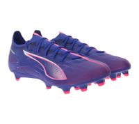 PUMA ULTRA 5 PLAY Match FG/AG Fußball-Schuhe mit SPEEDSYSTEM-Außensohle Trainings-Schuhe mit FastTrax-Stollendesign Sport-Schuhe Schnür-Schuhe Fitness-Zubehör 107687 01 Lila/Pink/Blau