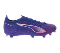 PUMA ULTRA 5 PLAY Match FG/AG Fußball-Schuhe mit SPEEDSYSTEM-Außensohle Trainings-Schuhe mit FastTrax-Stollendesign Sport-Schuhe Schnür-Schuhe Fitness-Zubehör 107687 01 Lila/Pink/Blau