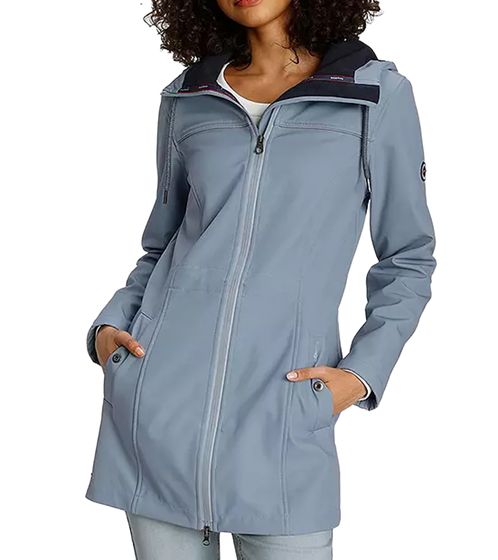 KangaROOS softshell jacket, water-repellent women's hooded jacket, transitional jacket 12998334 light blue