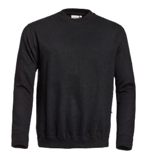 SANTINO Roland men's sweater made of organic cotton basic sweater sweat sweater long-sleeved shirt 280 gr/m2 black