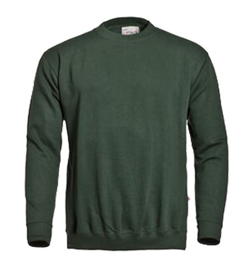 SANTINO Roland men's sweater made of organic cotton basic sweater sweat sweater long-sleeved shirt 280 gr/m2 dark green