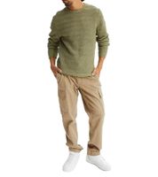 Herren Strick-Pullover mit Struktur-Muster nachhaltiger Rundhals-Sweater meliert Große Größen 978714 Oliv-Grün Herren Strick-Pullover mit Struktur-Muster nachhaltiger Rundhals-Sweater meliert Große Größen 978714 Oliv-Grün