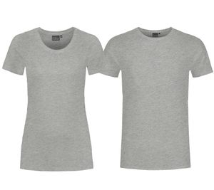 SANTINO Jaro T-shirt made of organic cotton, short-sleeved shirt, basic shirt, mottled, 160 gr/m2, gray