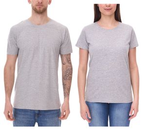 SANTINO Jaro T-shirt made of organic cotton, short-sleeved shirt, basic shirt, mottled, 160 gr/m2, gray SANTINO Jaro T-shirt made of organic cotton, short-sleeved shirt, basic shirt, mottled, 160 gr/m2, gray